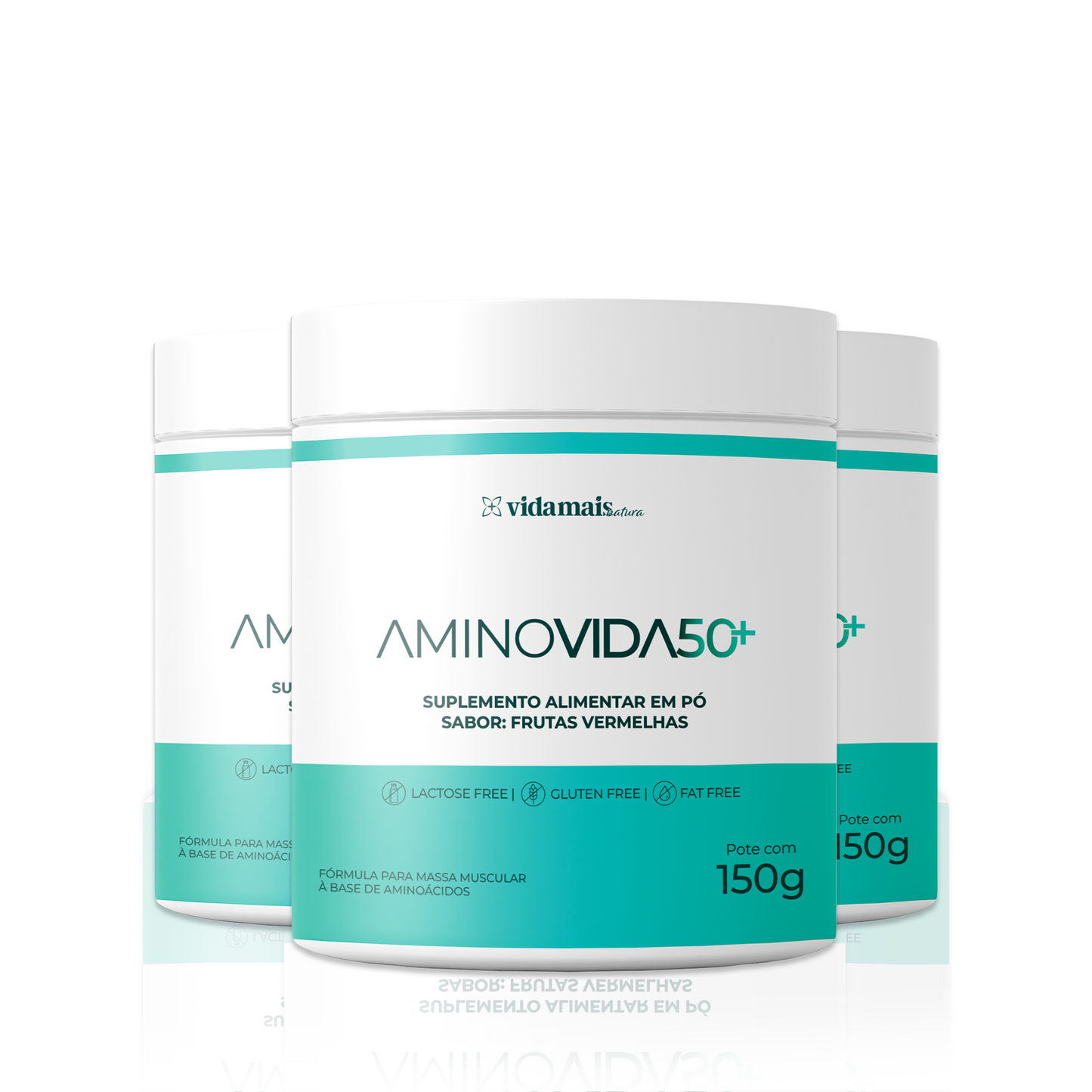 AminoVida50+ - Ganho de Massa Múscular Progressivo (3 POTES)