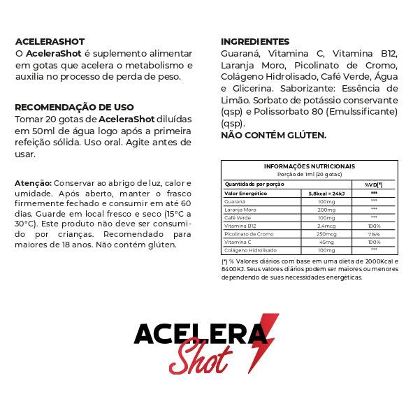 AceleraShot - Acelerador de Metabolismo Pague 2, Leve 3 (3 FRASCOS) - Vida Mais Natura