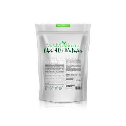 Chá 40+ Natura, Detoxifica o Organismo Promovendo Limpeza e Desinflamação (1 PACOTE) - Vida Mais Natura