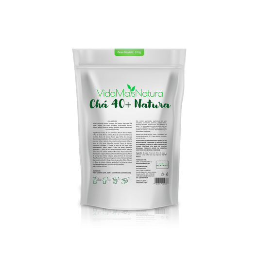 Chá 40+ Natura, Detoxifica o Organismo Promovendo Limpeza e Desinflamação (1 PACOTE) - Vida Mais Natura