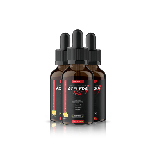 AceleraShot - Acelerador de Metabolismo Pague 2, Leve 3 (3 FRASCOS) - Vida Mais Natura