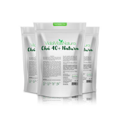 Chá 40+Natura - Detox Pague 2, Leve 3 (3 PACOTES) - Vida Mais Natura