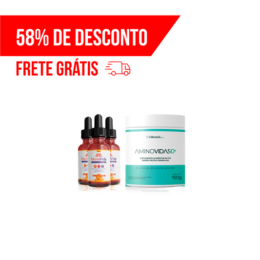 Combo Alivia Menopausa + Ganho e Preservação da Massa Magra (4 UNIDADES)