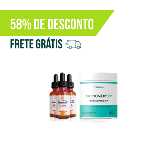 Combo Alivia Menopausa + Ganho e Preservação da Massa Magra (4 UNIDADES)