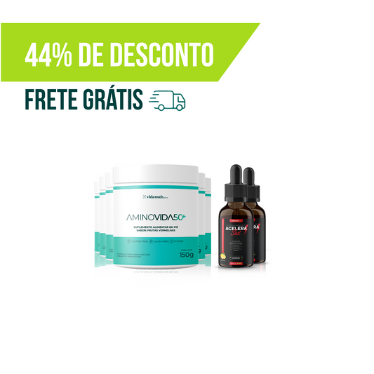Combo Ganho de Massa Magra e Beleza + Intestino Regulado (8 FRASCOS)