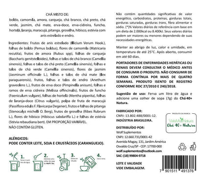 Chá 40+Natura - Detoxificação Anti-inflamatória Completa Pague 3, Leve 5 (5 PACOTES) - Vida Mais Natura